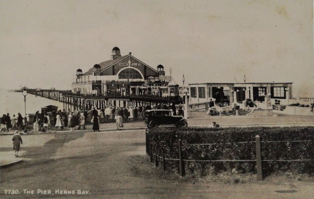 Old postcard of The Pier, Herne Bay, Kent