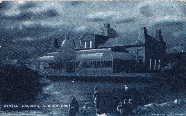 Vintage postcard of The Winter Gardens, Sunderland, Tyne on Wear