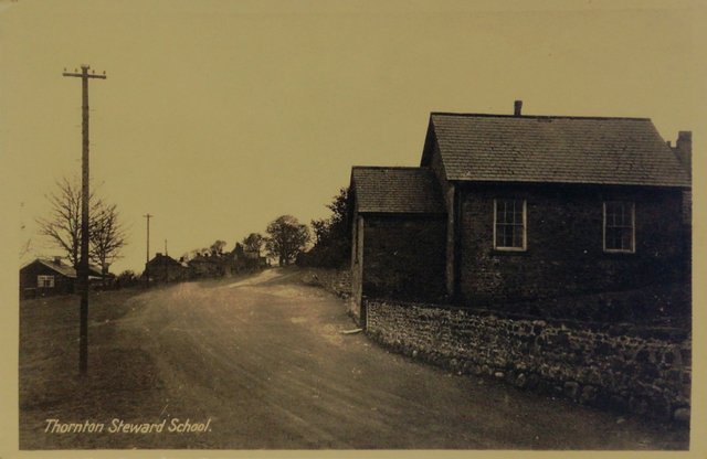 Thornton Steward School, Yorkshire, old postcard